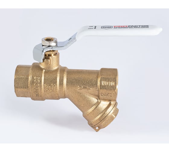 Шаровой кран PROFACTOR с фильтром PF STANDARD ручка рычаг в/в 1/2 PF BYS 330
