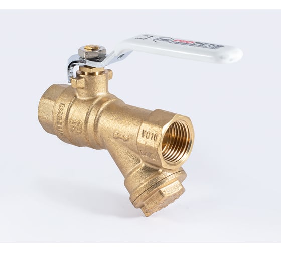 Шаровой кран PROFACTOR с фильтром PF STANDARD ручка рычаг в/в 1/2 PF BYS 330