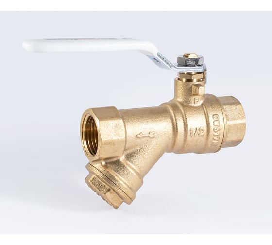 Шаровой кран PROFACTOR с фильтром PF STANDARD ручка рычаг в/в 1/2 PF BYS 330
