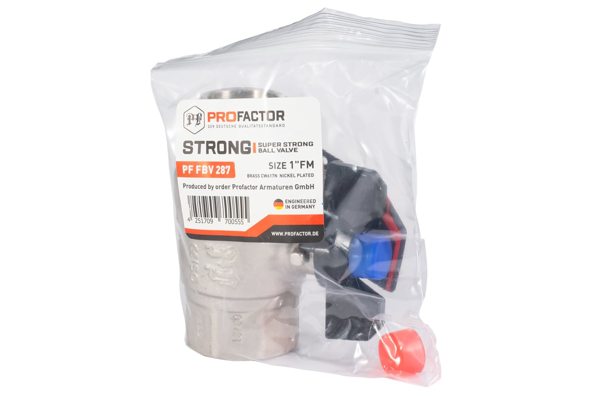 Шаровой кран PROFACTOR PF STRONG ручка бабочка в/н 1 дюйм PF FBV 287 ...