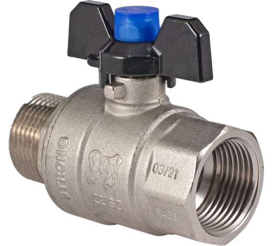 Шаровой кран PROFACTOR PF STRONG ручка бабочка в/н 1 дюйм PF FBV 287