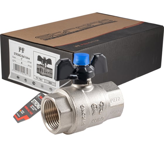 Шаровой кран PROFACTOR PF STRONG ручка бабочка в/в 1 дюйм PF FBV 284 ...