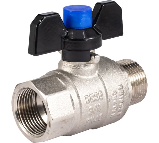 Шаровой кран PROFACTOR PF STRONG ручка бабочка в/н 3/4 дюйма PF FBV 286