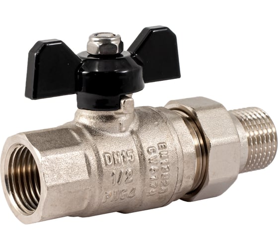 Шаровой кран PROFACTOR с полусгоном PF STRONG ручка бабочка в/н 1/2 дюйма PF UBV 278