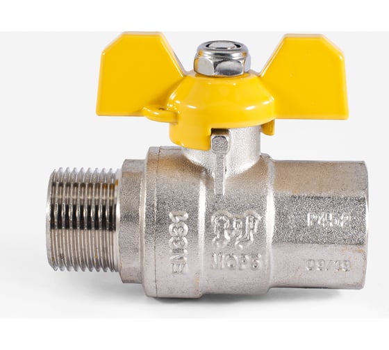 Шаровой кран для газа PROFACTOR PF GAS ручка бабочка, в/н 3/4 дюйма PF GBV 337