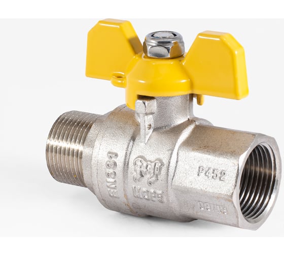 Шаровой кран для газа PROFACTOR PF GAS ручка бабочка, в/н 3/4 дюйма PF GBV 337