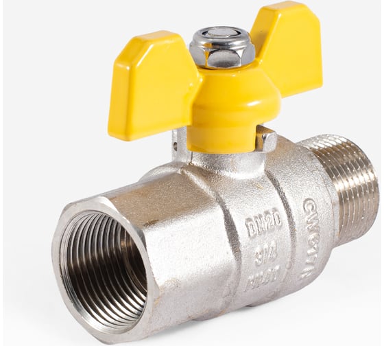 Шаровой кран для газа PROFACTOR PF GAS ручка бабочка, в/н 3/4 дюйма PF GBV 337