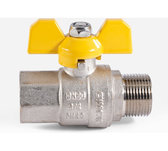 Шаровой кран для газа PROFACTOR PF GAS ручка бабочка, в/н 3/4 дюйма PF GBV 337