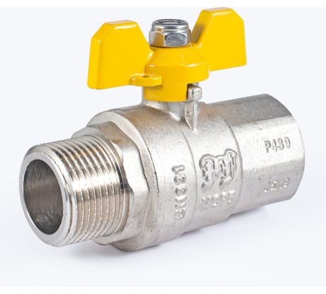 Шаровой кран для газа PROFACTOR PF GAS в/н бабочка 1 дюйм PF GBV 338