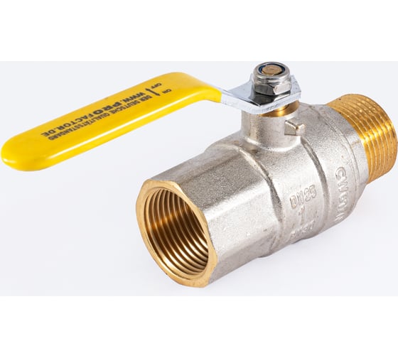 Шаровой кран для газа PROFACTOR PF GAS ручка рычаг, в/н 1 дюйм PF GBV 347
