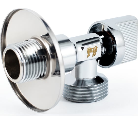 Угловой шаровой кран для бытовой техники PROFACTOR PF CHROME н/н 1/2 дюйма х 3/4 дюйма PF BAV 358