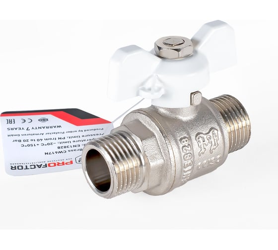 Шаровой кран PROFACTOR PF STANDARD ручка бабочка 1/2 дюйма PF FBV 306