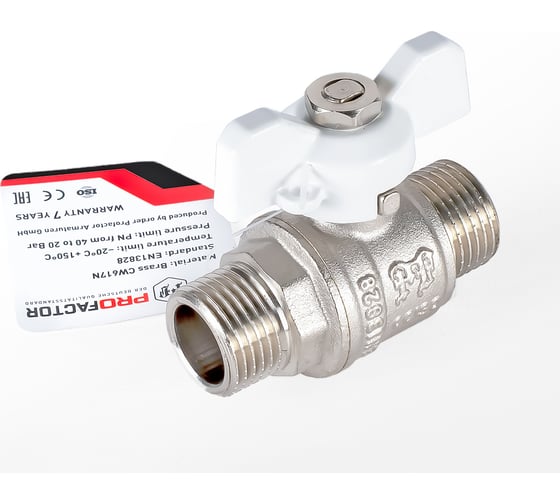 Шаровой кран PROFACTOR PF STANDARD ручка бабочка 1/2 дюйма PF FBV 306