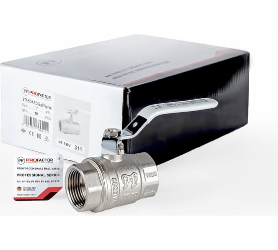 Шаровой кран PROFACTOR PF STANDARD ручка рычаг в/в 1 PF FBV 311