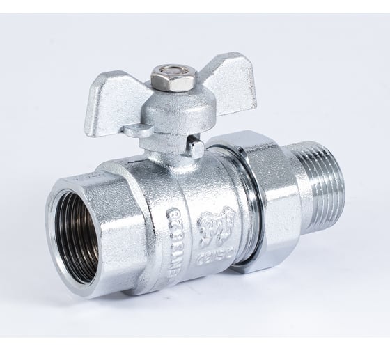 Шаровой кран PROFACTOR PF STANDARD с полусгоном, хром,  в/н, ручка бабочка 3/4 дюйма PF UBV 325CW