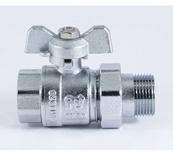 Шаровой кран PROFACTOR PF STANDARD с полусгоном, хром,  в/н, ручка бабочка 3/4 дюйма PF UBV 325CW