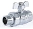 Шаровой кран PROFACTOR PF STANDARD с полусгоном, хром, в/н, ручка бабочка 3/4 дюйма PF UBV 325CW 1