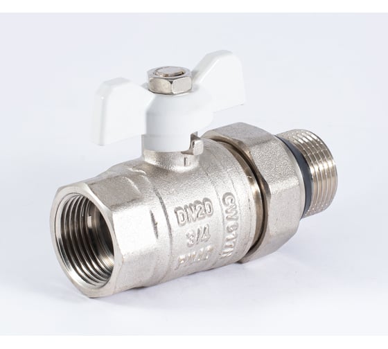 Шаровой кран PROFACTOR PF STANDARD с полусгоном, с уплотнением, в/н, ручка бабочка, 3/4 дюйма PF UBV 325 UR