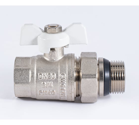 Шаровой кран PROFACTOR PF STANDARD с полусгоном, с уплотнением, в/н, ручка бабочка, 3/4 дюйма PF UBV 325 UR