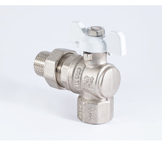 Шаровой кран PROFACTOR PF STANDARD угловой с полусгоном, в/н, ручка бабочка, 1/2 дюйма PF UBV 324A