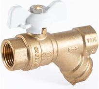 Шаровой кран PROFACTOR с фильтром PF STANDARD ручка бабочка, в/в 1/2 дюйма PF BYS 330W