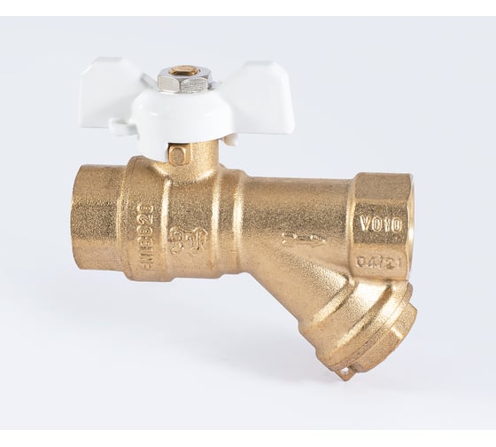 Шаровой кран PROFACTOR с фильтром PF STANDARD ручка бабочка, в/в 1/2 дюйма PF BYS 330W