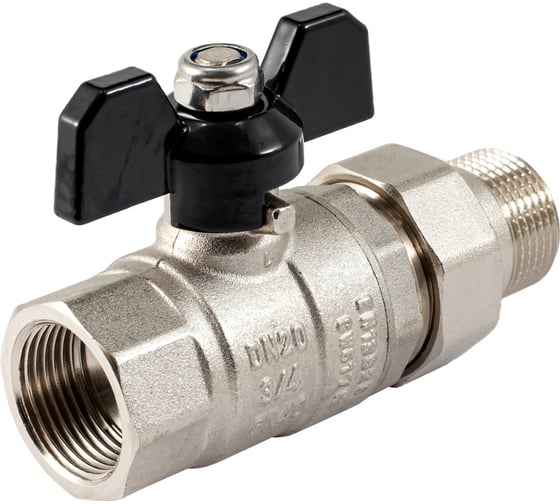 Шаровой кран PROFACTOR с полусгоном PF STRONG ручка бабочка в/н 3/4 дюйма PF UBV 279