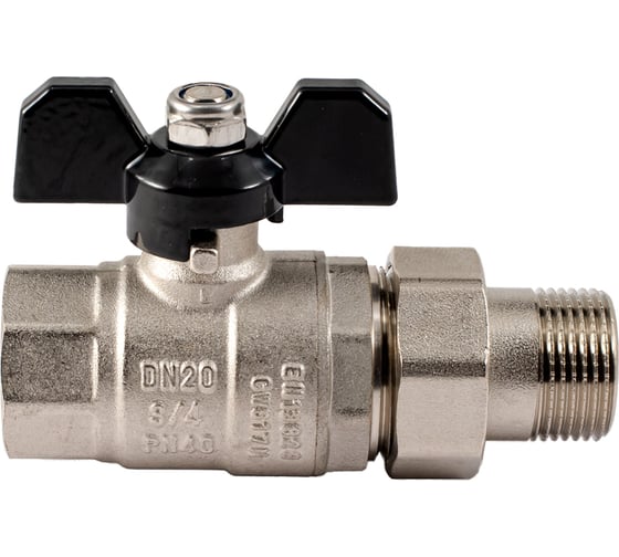 Шаровой кран PROFACTOR с полусгоном PF STRONG ручка бабочка в/н 3/4 дюйма PF UBV 279