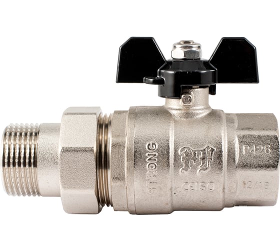 Шаровой кран PROFACTOR с полусгоном PF STRONG ручка бабочка  в/н 1 дюйм PF UBV 280