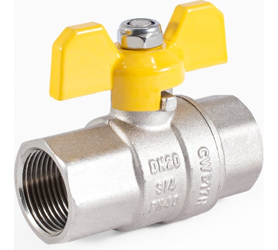 Шаровой кран для газа PROFACTOR PF GAS ручка бабочка, в/в 3/4 дюйма PF GBV 334