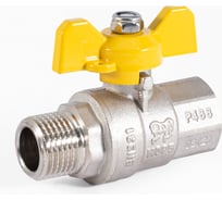 Шаровой кран для газа PROFACTOR PF GAS ручка бабочка, в/н 1/2 дюйма PF GBV 336