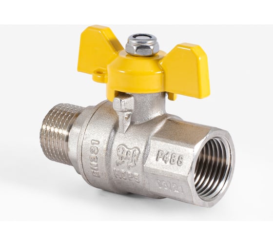 Шаровой кран для газа PROFACTOR PF GAS ручка бабочка, в/н 1/2 дюйма PF GBV 336