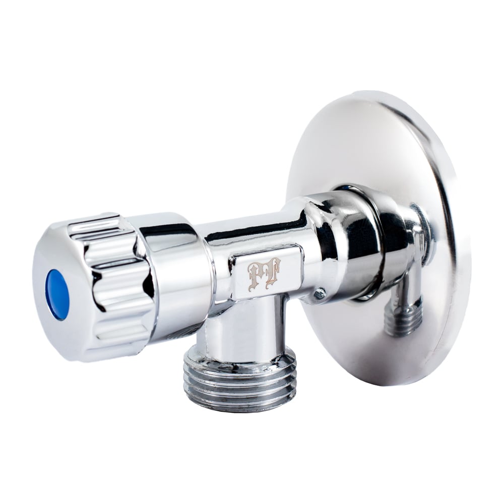 Угловой вентиль для бытовой техники PROFACTOR PF CHROME н/н 1/2 дюйма х ...