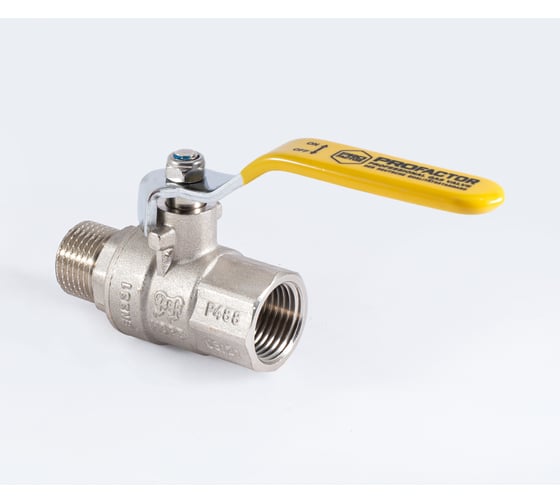 Шаровой кран для газа PROFACTOR PF GAS ручка рычаг, в/н 1/2 дюйма PF GBV 345