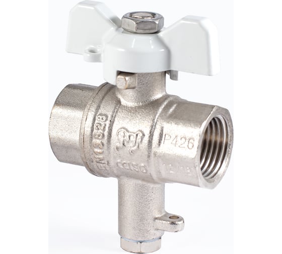 Шаровой кран PROFACTOR PF STANDARD с отводом М10 под датчик температуры, в/в 1/2 дюйма PF FBV 300M10