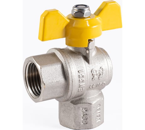 Шаровой угловой кран для газа PROFACTOR PF GAS ручка бабочка, в/в 1/2 дюйма PF GBV 333A
