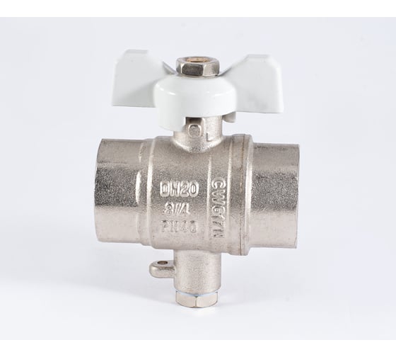 Шаровой кран PROFACTOR PF STANDARD с отводом М10 под датчик температуры, в/в 3/4 дюйма PF FBV 301M10