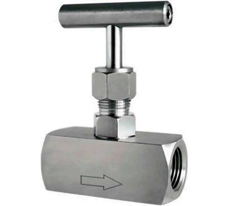 Клапан игольчатый DN.ru 304-304-T-Ht 1/4 Ду8 Ру400 резьбовой с Т-образной рукояткой D090-02973