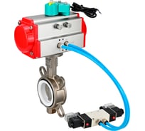 Затвор дисковый 304-304-PTFE-2W-Fb-H Ду50 Ру16, пневмопривод DA-065, пневмораспределитель (2EM) 220VAC, магнитный переключатель МППП-200 DN.ru D050-84800