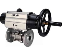 Кран шаровой DN.ru 316-316-FP-F-ISO-H Ду80 Ру40, пневмопривод D160-65913