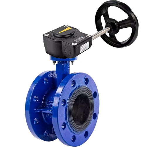 Затвор дисковый DN.ru GGG40-304-EPDM-2W-F-H Ду150 Ру16 фланцевый, с редуктором HAM-2 D050-55965 1