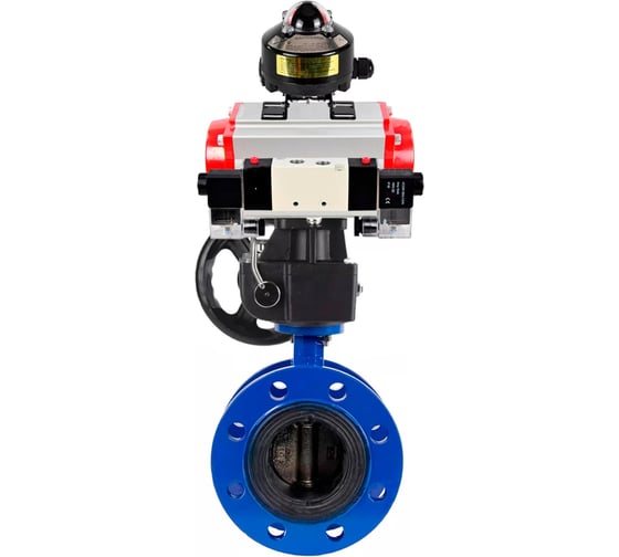 Затвор дисковый DN.ru GGG40-304-EPDM-2W-F-H Ду100 Ру16, пневмопривод DA-105, пневмораспределитель (2EM) 220VAC, БКВ LSB-510, ручной дублёр HDM-3 D050-56460 1