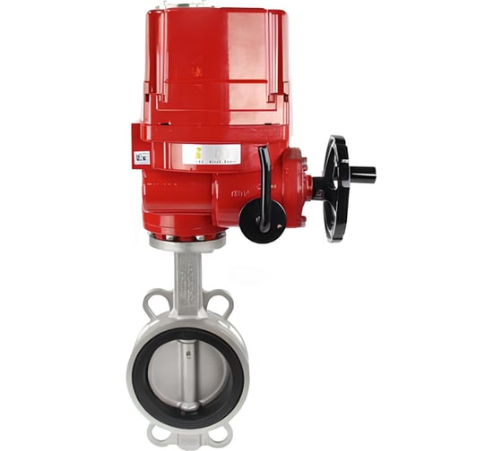 Затвор дисковый DN.ru 304-304-VITON-2W-Fb Ду50 Ру16 с электроприводом EX-010 24В D050-84687 1