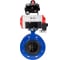 Затвор дисковый DN.ru GGG40-304-EPDM-2W-F-H Ду150 Ру16 пневмопривод DA-130, пневмораспределитель 220VAC, БКВ LSB-410 D050-56187 1