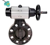 Затвор дисковый DN.ru НПВХ-НПВХ-E-2W-Fb-ISO Дн125 Ру10 пневмопривод, магнитный перекл-ль D050-83166