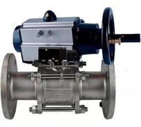 Кран DN.ru КШФПТ-ISO.304.180 Ду100 Ру16 3-составной WDVF, пневмопривод, пневмораспр. D160-68592