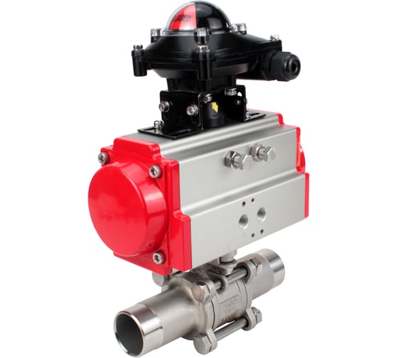 Кран шаровой DN.ru 316-316-PTFE-W-ISO-H Ду150 Ру16 пневмопривод SA-210, БКВ LSB-210 D160-56117 1