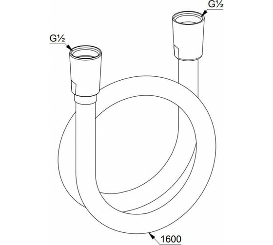 Шланг Kludi Supraflex 1600 мм., в пластиковой оболочке, с металлическим эффектом, черный 610723900