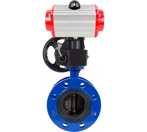 Затвор дисковый DN.ru GGG40-304-EPDM-2W-F-H Ду200 Ру16 пневмопривод DA-140, ручной дублёр HDM-4 D050-56484 1