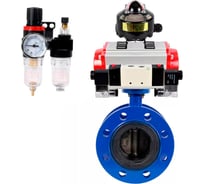 Затвор дисковый DN.ru GGG40-304-EPDM-2W-F-H Ду200 Ру16 пневмопривод SA-210, пневмораспределитель (2EM) 220VAC, БКВ LSB-510, БПВ D050-56692